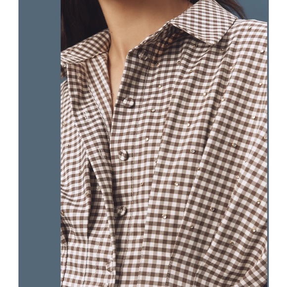 Anthropologie x Exquise The Tobie Studded Shirt Dress NWT - Picture 4 of 16